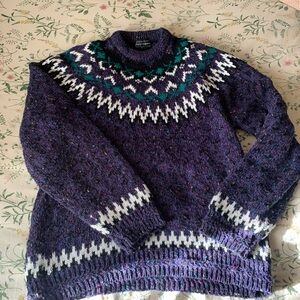 Peter England Purple Crewneck Sweater